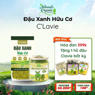 Đậu Xanh Hữu Cơ C'LaVie 110g/200g Tốt Cho Tiêu Hóa, Giàu Chất Xơ - Natural Market