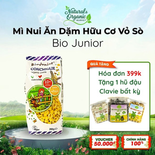 Mì Nui Ăn Dặm Hữu Cơ Hình Vỏ Sò Bio Junior 200g Cho Bé Từ 10 Tháng Tuổi Bổ Dưỡng – Natural Market