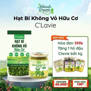 Hạt bí không vỏ hữu cơ C'LaVie 90g/200g - Natural Market