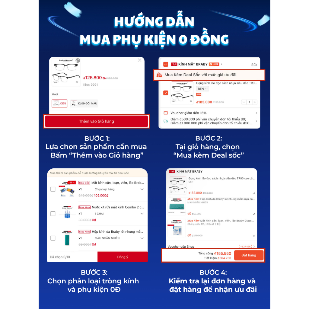 Kính gọng vuông cận thời trang nam nữ Braby Glasses chất liệu nhưạ cao cấp kiểu dáng sang trọng MK46