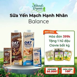 Thực Phẩm Bổ Sung Sữa Yến Mạch, Hạnh Nhân Balance 180ml/ 1L Bổ Sung Khoáng Chất - Natural Market