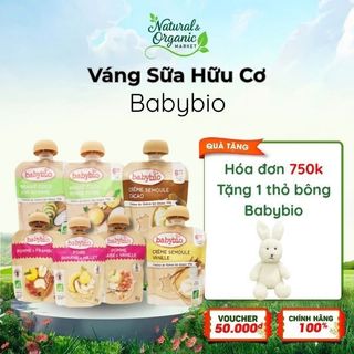 Thực Phẩm Bổ Sung Váng Sữa Hữu Cơ Cho Bé Nhiều Vị Thơm Ngon Babybio 85g ( Từ 6 tháng tuổi) - Natural Market
