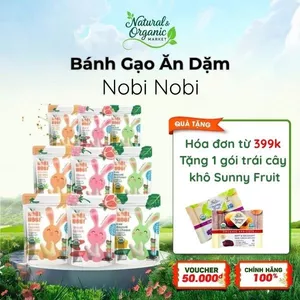 Bánh Gạo Ăn Dặm Hữu Cơ Cho Bé Nobi Nobi (Từ 8 Tháng) Từ Gạo Jasmine Hữu Cơ Thái Lan – Natural Market