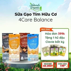 Sữa Gạo Tím Hữu Cơ 4Care Balance 180ml Chống Oxy Hóa, Dễ Tiêu Hóa - Natural Market