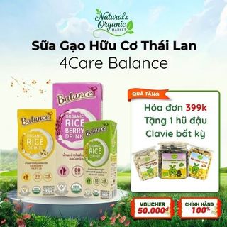 Sữa Gạo Hữu Cơ 4Care Balance 180ml An Toàn, Nhẹ Dịu Cho Hệ Tiêu Hóa - Natural Market