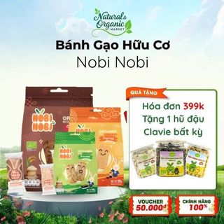 Thực phẩm bổ sung bánh gạo hữu cơ Nobi Nobi vị socola 80g (Từ 18 tháng tuổi) - Natural Market