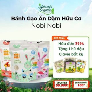 Bánh Gạo Ăn Dặm Hữu Cơ Cho Bé Nobi Nobi 40g – Giòn Tan, Bổ Dưỡng, Dễ Ăn – Natural Market