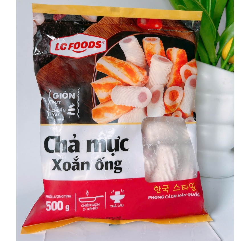 Chả Mực xoắn ống thơm ngon đóng  500g