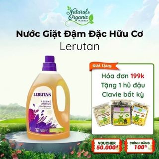 Nước Giặt Đậm Đặc Hữu Cơ Cam Oải Hương 1,5L Lerutan Bảo Vệ Vải, Thơm Mát Tự Nhiên – Natural Market