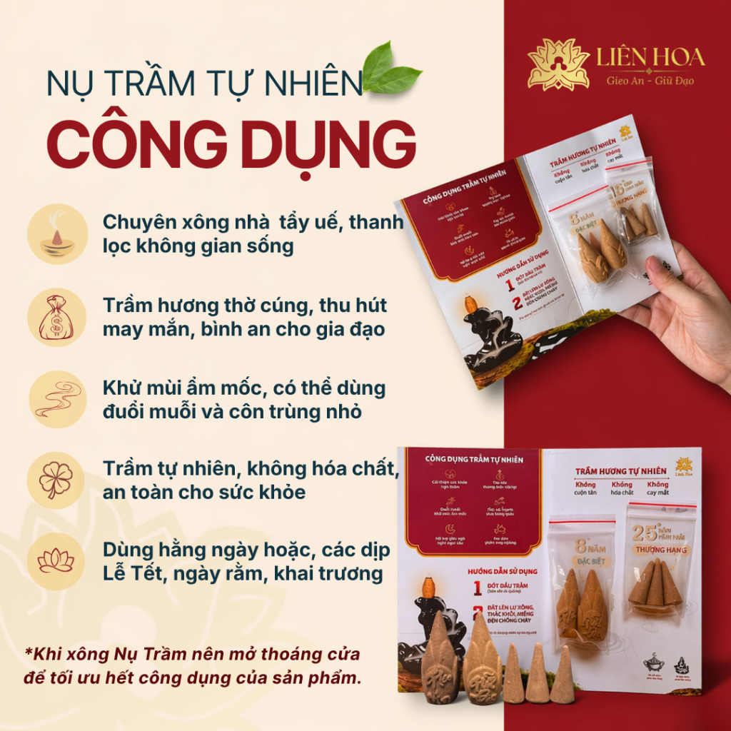 [CHỈ TÍNH PHÍ SHIP]Nụ Trầm Hương TRẢI NGHIỆM (5 nụ/túi) | Trầm Sạch | 100% Tự Nhiên | Tẩy Uế & Thưởng Trầm