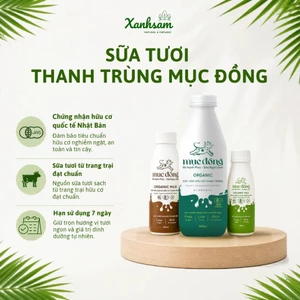 Sữa Tươi Thanh Trùng Hữu Cơ Mục Đồng 180ml/ 450ml/ 900ml - Xanhsam Natural & Organic