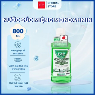 Mua 1 Tặng 1 Nước Súc Miệng Mondahmin Pepper Mint 800ml Nhật Bản
