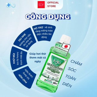 Mua 1 Tặng 1 Nước Súc Miệng Mondahmin Pepper Mint 800ml Nhật Bản
