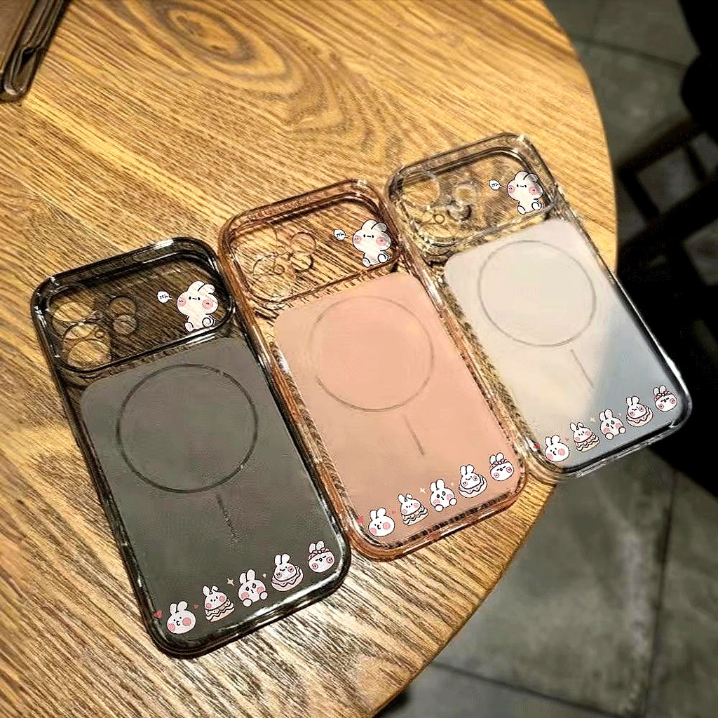 Ốp Lưng iPhone Nhám Mờ Thỏ Dễ Thương, Chống Sốc, Bảo Vệ Camera, Cao Cấp - iP 11/12/13/14/15/16/17/Plus/Air/Pro/Max