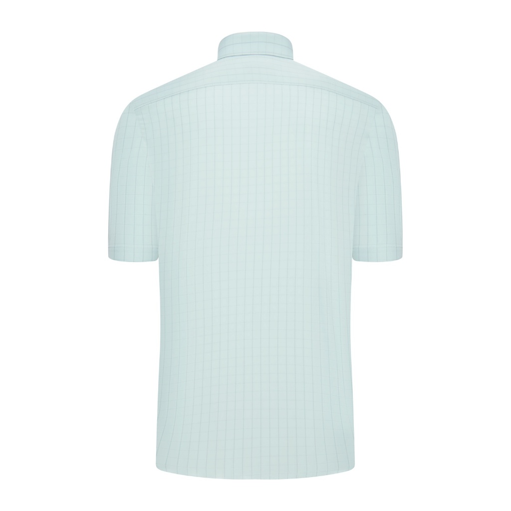 Áo sơ mi ngắn tay vạt tròn VIETTIEN vải Polyester form REGULAR VT00000651