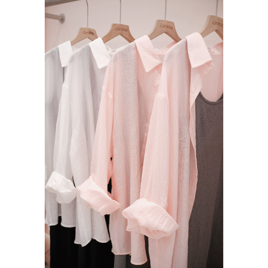 Áo Sơ Mi Nữ Form Rộng Kimi Shirt, Vải Tencel Cao Cấp Giữ Form, Mặc Đi Chơi Đi Làm Tiện Lợi By L'amme