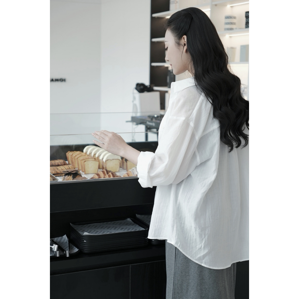 Áo Sơ Mi Nữ Form Rộng Kimi Shirt, Vải Tencel Cao Cấp Giữ Form, Mặc Đi Chơi Đi Làm Tiện Lợi By L'amme