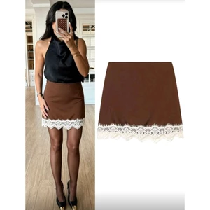 Váy quần mini phối ren khóa kéo mẫu mới có nhiều màu (Order 8 ngày)