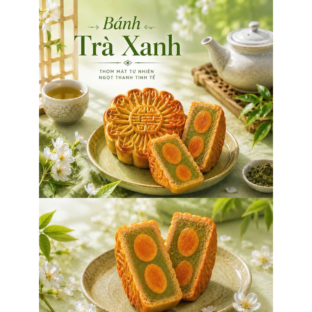 [ Healthy]Bánh trung thu nhân hạt, trái cây sấy, vỏ bột nguyên cám độ ngọt từ đường tảo, bánh nướng thập cẩm .MINH NHIH