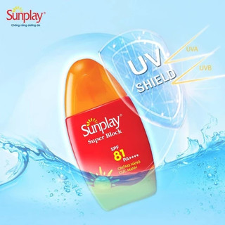 Kem Chống Nắng Dạng Sữa Sunplay Super Block Ngăn Sạm Da Bảo Vệ Vượt Trội SPF50+ PA++++ 30g/60g - Chính Hãng
