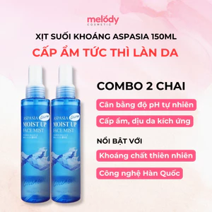 Combo 2 Xịt Khoáng Suối Khoáng Cấp Ẩm Aspasia Hàn Quốc 150ml, Cân bằng pH, Làm Dịu Da, Dùng hàng ngày, makeup