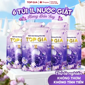 Nước Giặt TOPGIA Hương Đắm Say Dịu Nhẹ An Toàn Cho Da Lưu Hương 72H Tẩy Sạch Vết Bẩn Túi 1L