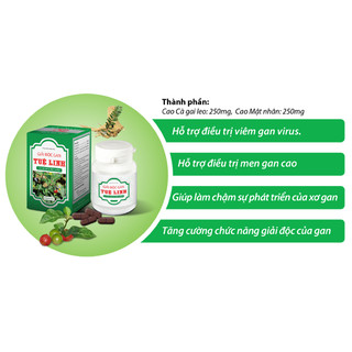 Giải Độc Gan Tuệ Linh Hỗ trợ giải độc gan, hạ men gan, hỗ trợ viêm gan virus, xơ gan - Hộp 60 viên