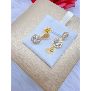 mẫu hoa tai titan còn đang lủng, trang sức mạ vàng 18 K hàng cao cấp.