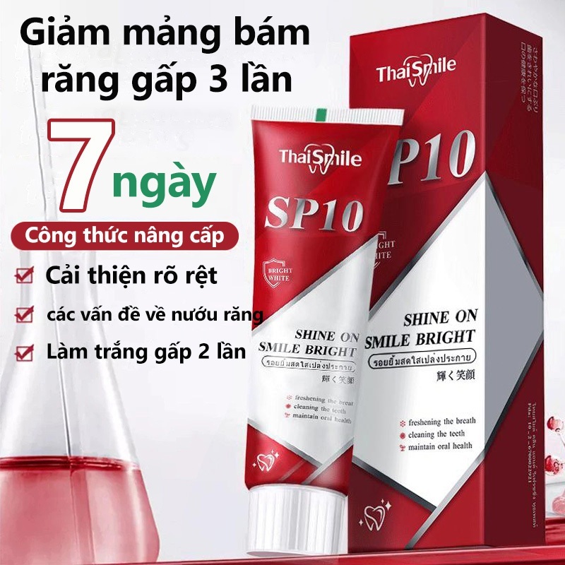 Kem đánh răng làm trắng SP10 Đánh Bay Vết Ố Vàng, Hơi Thở Thơm Mát Hương Hoa Nhài - Làm Sạch Răng Miệ 100g