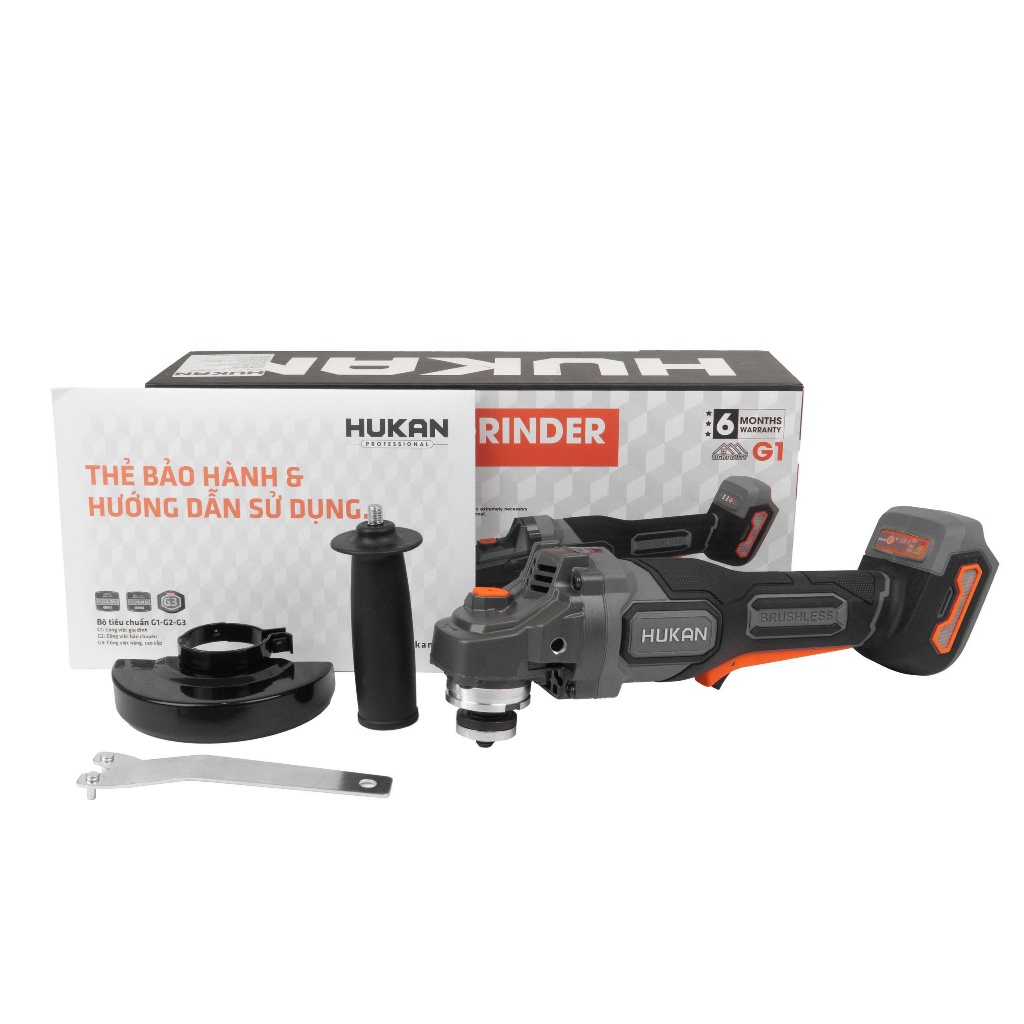 Thân Máy Mài Góc HUKAN 21V G1-AG5900BL | Không Chổi Than | Đĩa 100mm | Tốc Độ 7800RPM|Cắt Sắt, Mài Kim Loại,...