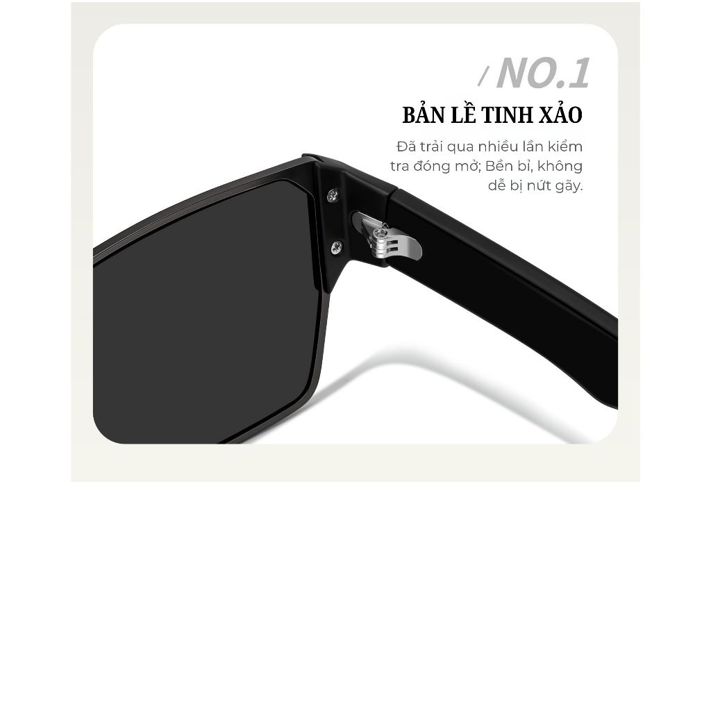 Kính râm nam INNI gọng vuông bản to kính mát thời trang streetwear chống tia UV400 - 8252