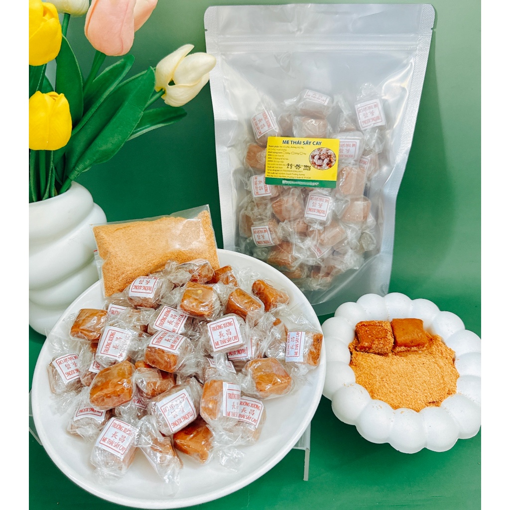 (Tặng Muối) Kẹo Me Sấy Cay Trường Xương_ chua cay_ Candy, Ăn Vặt-Snack
