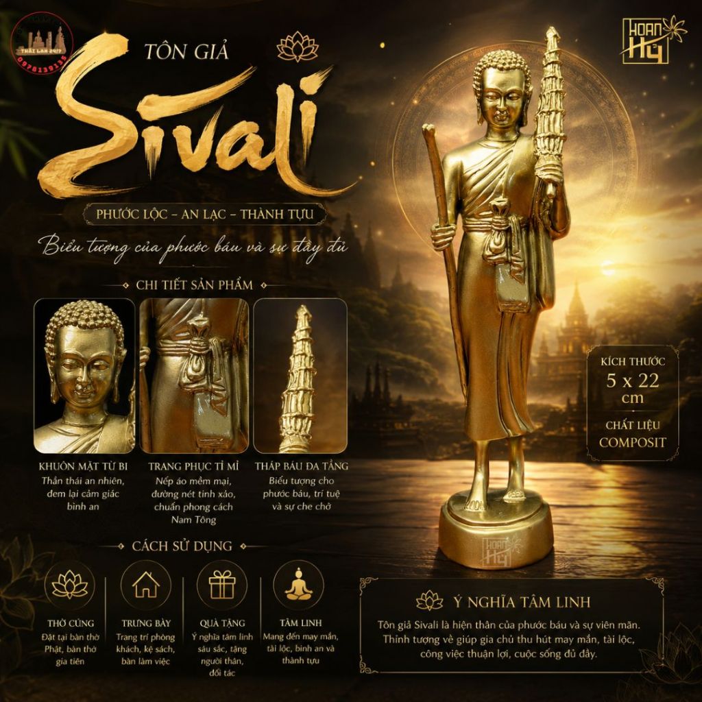 Phụ Kiện Sivali Decor Dáng Đứng 22cm - Quà Tặng Tân Gia Văn Phòng Tinh Tế Từ Thailand