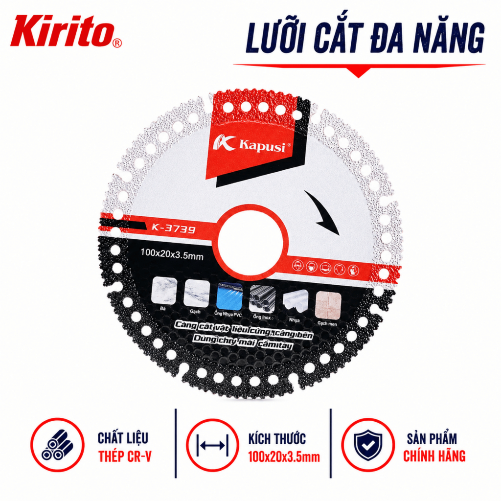 Lưỡi Cắt Đa Năng Kapusi K-3739 – Cắt Gạch Đá Kim Loại Sắc Bén, Độ Bền Cao