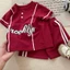 Bộ Đồ Bé Trai Brooklyn Màu Đỏ, Set Áo Thun Thể Thao+Quần Short Cotton Cao Cấp,Bộ Bé Trai Mùa Hè A09