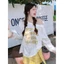 Áo thun nữ trể vai phong cách Hàn Quốc, Áo dài tay lệch vai in hình cá tính JULY FASHION, Chất thun xượt mềm mịn, mát