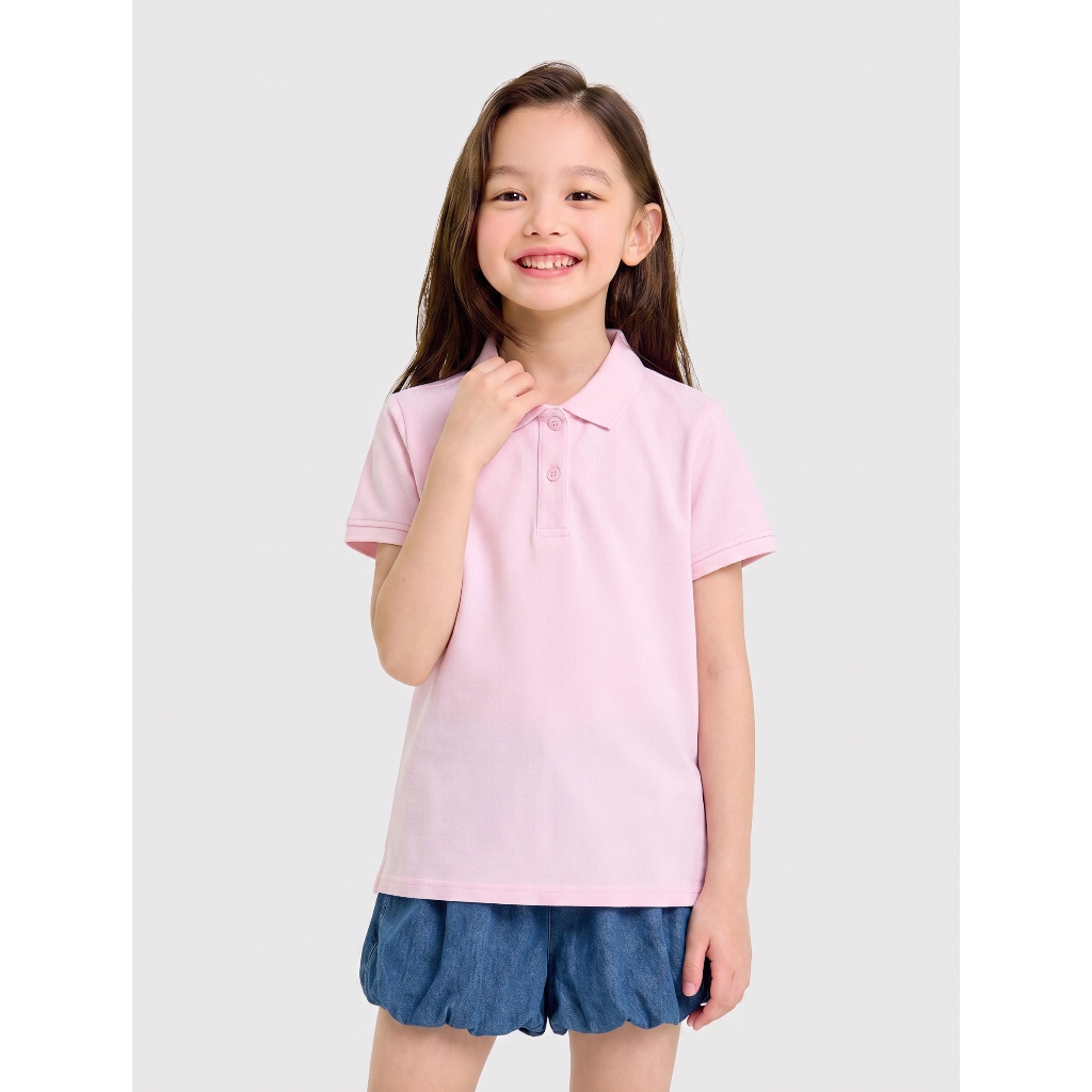 Áo polo unisex trẻ em CANIFA cổ bẻ dáng suông basic 3TP26A001