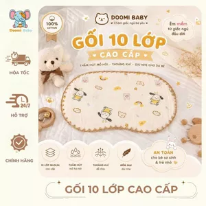 Gối 10 Lớp Cao Cấp Loại 1 Thấm Hút Mồ Hôi Cho Bé - Doomi Baby - HT639 - HT860