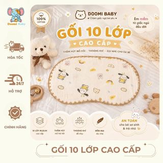 Gối 10 Lớp Cao Cấp Loại 1 Thấm Hút Mồ Hôi Cho Bé - Doomi Baby - HT639 - HT860