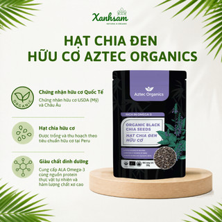 Hạt Chia Đen Hữu Cơ Aztec Organics 200g - Xanhsam Natural & Organic