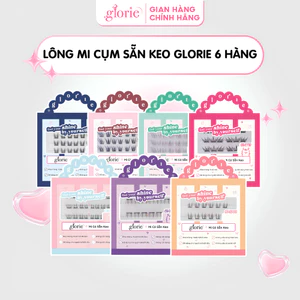 Mi giả - Lông Mi Cụm Sẵn Keo Glorie 6 Hàng