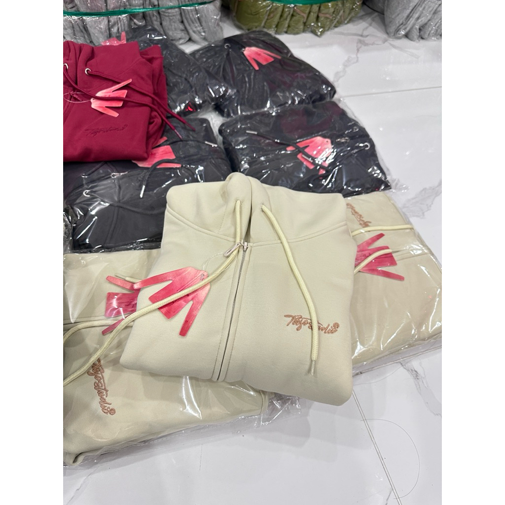 QUỲNH QUỲNH - [Mẫu mới ] Áo khoác nữ thiết kế trơn đơn giản, thêu chữ trước ngực, size 40-62kg, vải cotton pc mềm mịn,B5