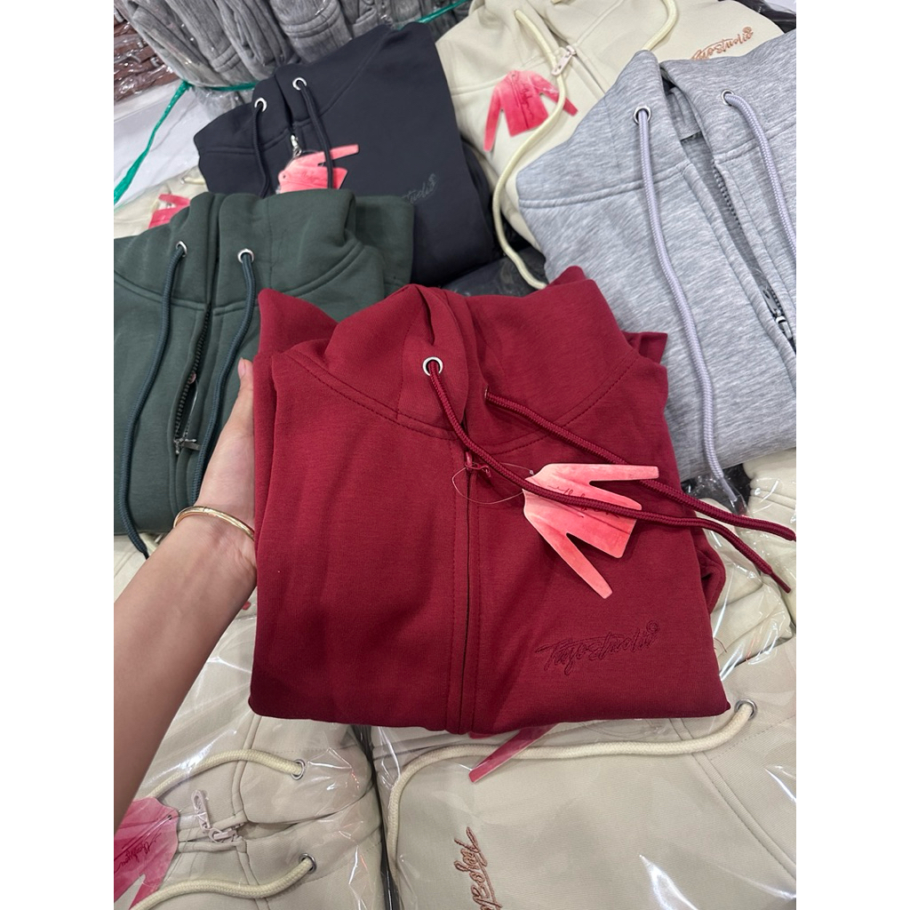 QUỲNH QUỲNH - [Mẫu mới ] Áo khoác nữ thiết kế trơn đơn giản, thêu chữ trước ngực, size 40-62kg, vải cotton pc mềm mịn,B5