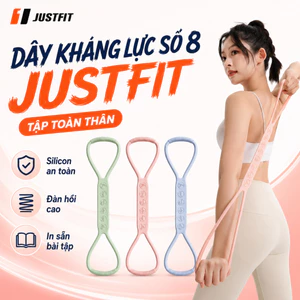 Dây kháng lực tập gym số 8 JUSTFIT tập yoga, tập toàn thân tại nhà