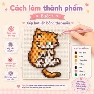 Bộ Hạt Xếp Mini 2.6mm Combo Nhiều Phụ Kiện, Có Thể Chọn Bàn Ủi Cho Hạt Ép