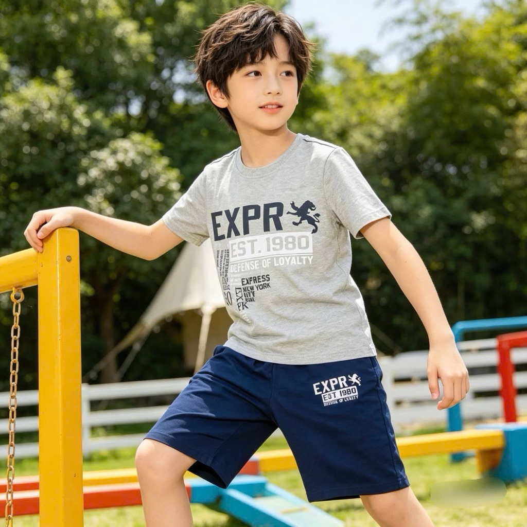 Set Bộ Bé Trai C1586 I Love Max Size 11Y (35-37kg) - Đồ Bộ Bé Trai Đẹp, Mềm Mát, Thời Trang