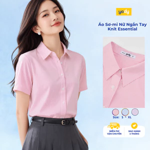 Áo Sơ-mi nữ YODY Áo Ngắn Tay, Vải Knit Essential Ít Nhăn TRA WOSS26S001