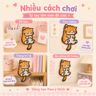 Bộ Hạt Xếp Mini 2.6mm Combo Nhiều Phụ Kiện, Có Thể Chọn Bàn Ủi Cho Hạt Ép