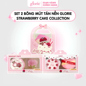 Set 2 Bông Mút Tán Nền Glorie Strawberry Cake Collection