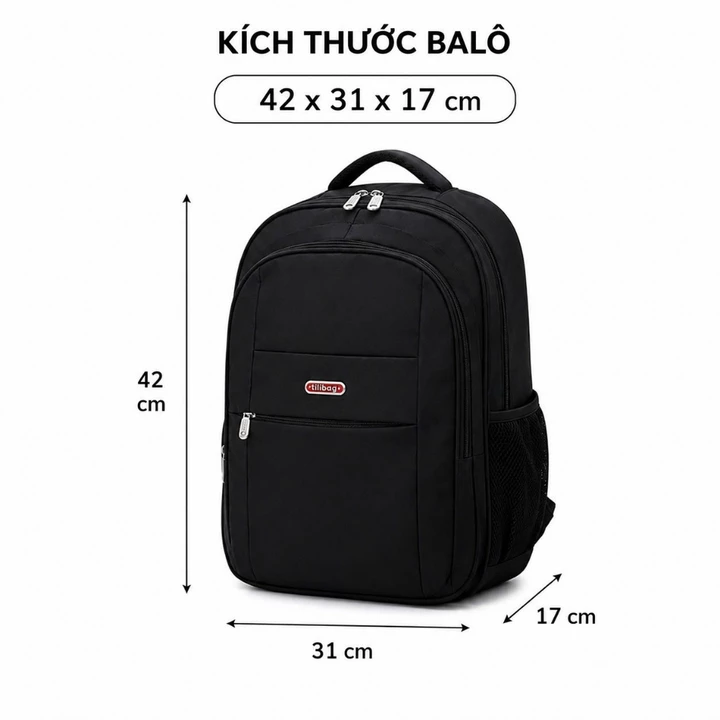 Balo nam to vải dù, balo nam du lịch vải dù sức chứa lớn, balo chống nước, balo nam đựng laptop đi học (BL11) – 2